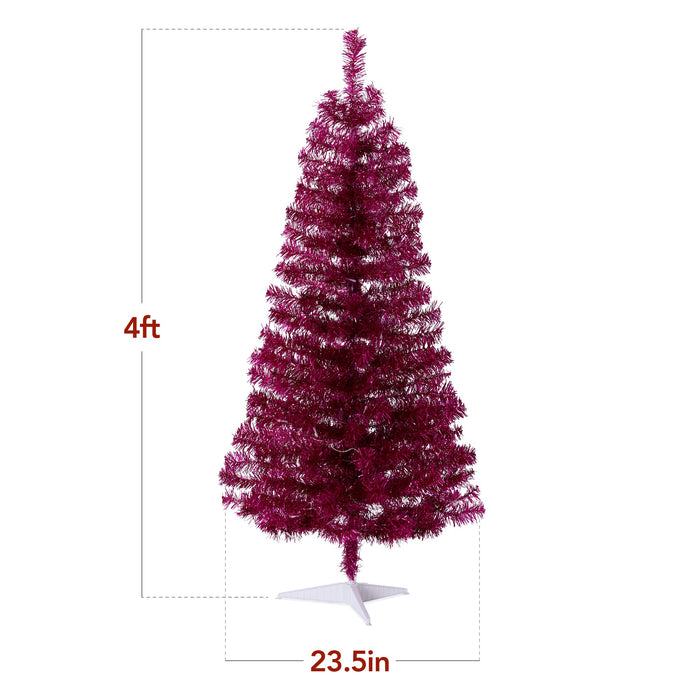 Prelit Colorful Mini Spruce Christmas Tree w/ LED Lights - 4ft