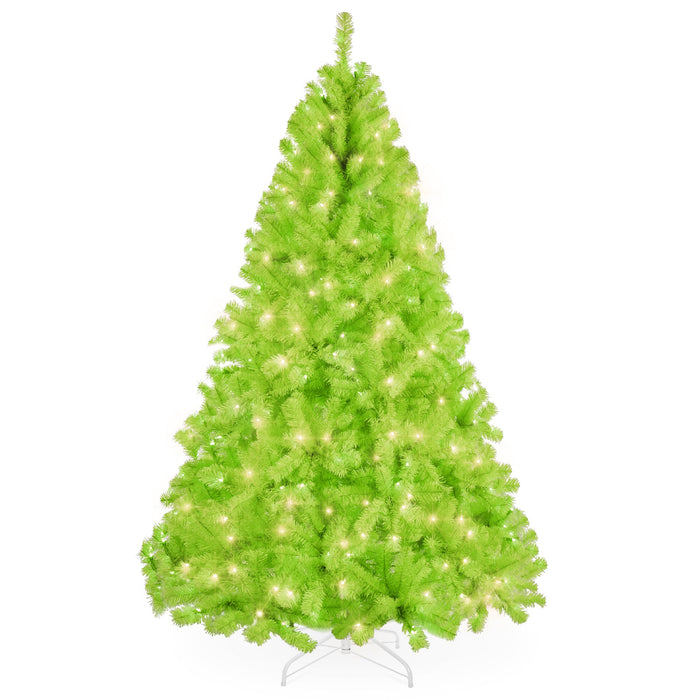 Pre-Lit Artificial Lime Green Christmas Tree w/ Incandescent Lights