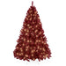 Pre-Lit Artificial Burgundy Christmas Tree w/ Incandescent Lights