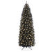 Pre-Lit Black Artificial Pencil Holiday Tree