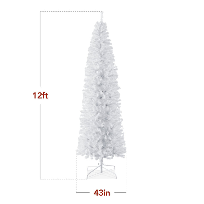 White Artificial Pencil Holiday Christmas Tree