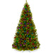 Pre-Lit Artificial Spruce Christmas Tree w/ Multicolored LED Lights