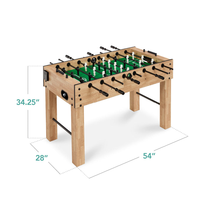 Grande table de baby-foot pleine grandeur avec 2 boules, 2 porte-gobelets - 54 po