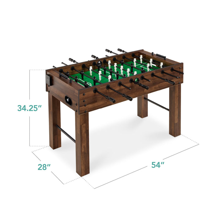 Grande table de baby-foot pleine grandeur avec 2 boules, 2 porte-gobelets - 54 po