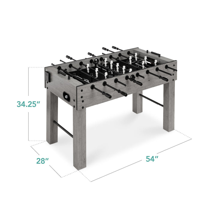 Grande table de baby-foot pleine grandeur avec 2 boules, 2 porte-gobelets - 54 po