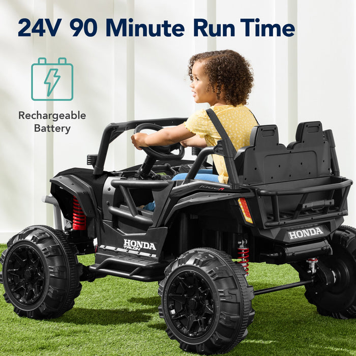 Véhicule tout-terrain pour enfants 24 V sous licence officielle Honda Talon avec télécommande et lumières LED