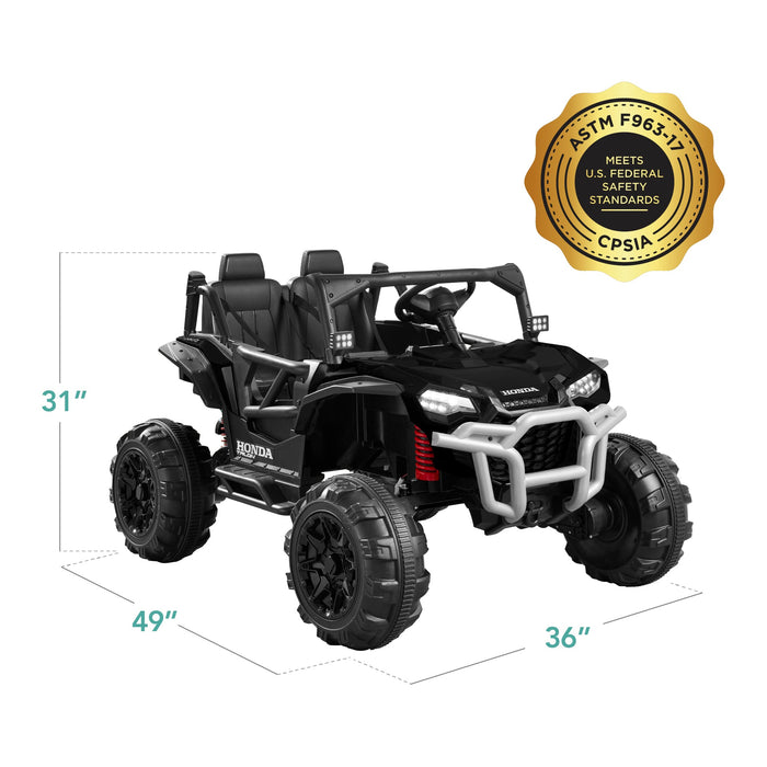 Véhicule tout-terrain pour enfants 24 V sous licence officielle Honda Talon avec télécommande et lumières LED