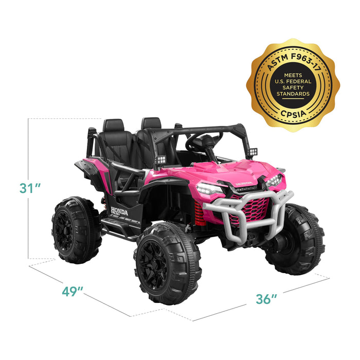 Véhicule tout-terrain pour enfants 24 V sous licence officielle Honda Talon avec télécommande et lumières LED