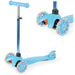 Kids Mini Kick Scooter Toy w/ Colorful Light-Up Wheels, Adjustable T-Bar