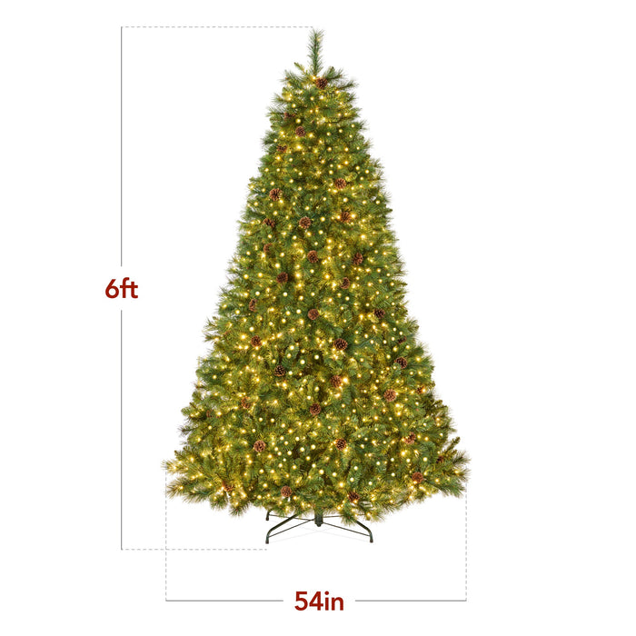 Pre-Lit Artificial Scotch Pine Christmas Tree w/ Micro LED Lights