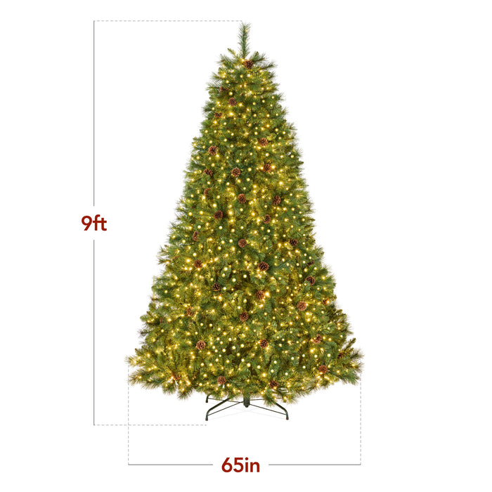 Pre-Lit Artificial Scotch Pine Christmas Tree w/ Micro LED Lights