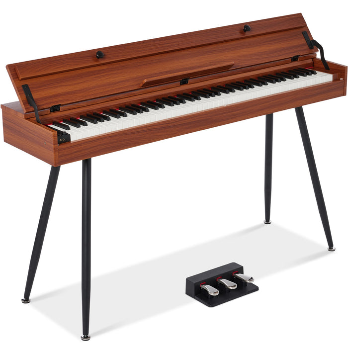 Modern 88 Key Fully Weighted Desk Style Digital Piano w/ Metal Legs