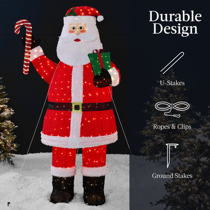 Lighted Pop-Up Santa Claus Outdoor Christmas Decoration w/ LED Lights