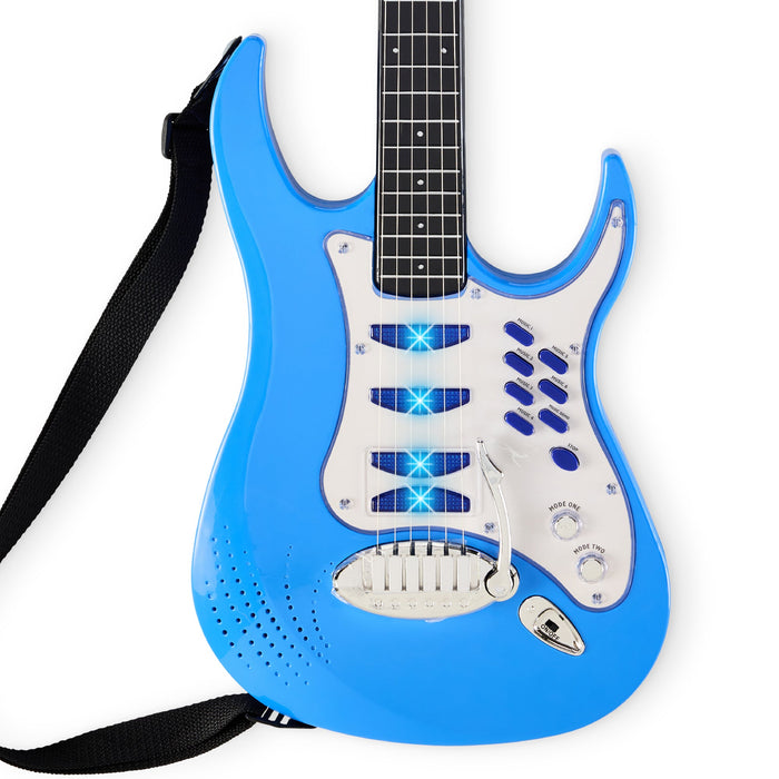 Kids Electric Guitar Toy Play Set w/ 6 Songs, Microphone, Amp