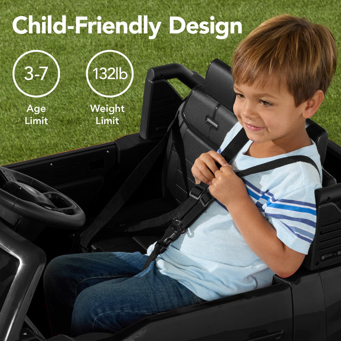 Voiture pour enfants 24 V sous licence officielle Ford Lightning avec télécommande, 2 vitesses