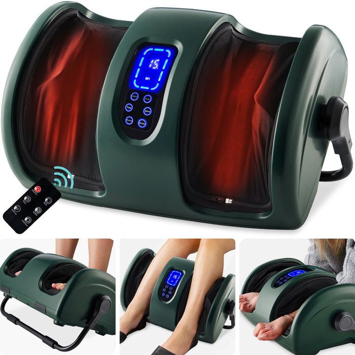 Reflexology Shiatsu Foot Massager w/ High-Intensity Rollers, Remote Control