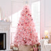 Premium Artificial Pink Pampas Christmas Tree w/ Foldable Metal Base