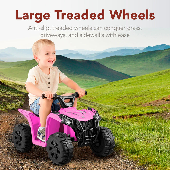 Voiture tout-terrain à quatre roues pour enfants 6 V avec vitesse maximale de 1,8 mph, pneus à crampons