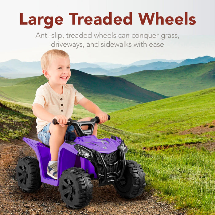 Voiture tout-terrain à quatre roues pour enfants 6 V avec vitesse maximale de 1,8 mph, pneus à crampons