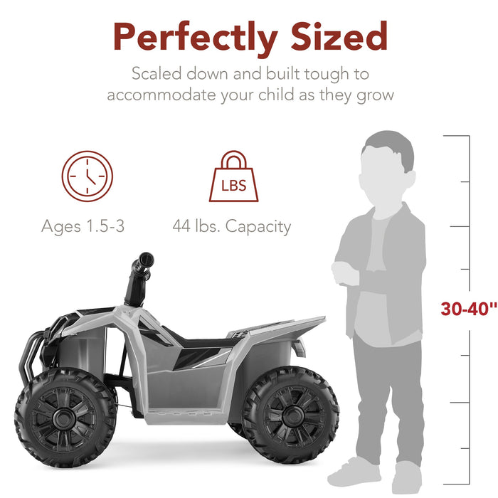 Voiture tout-terrain à quatre roues pour enfants 6 V avec vitesse maximale de 1,8 mph, pneus à crampons