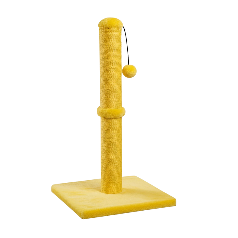 Cat Scratching Post with Sisal Covered Surface and Hanging Ball Toy