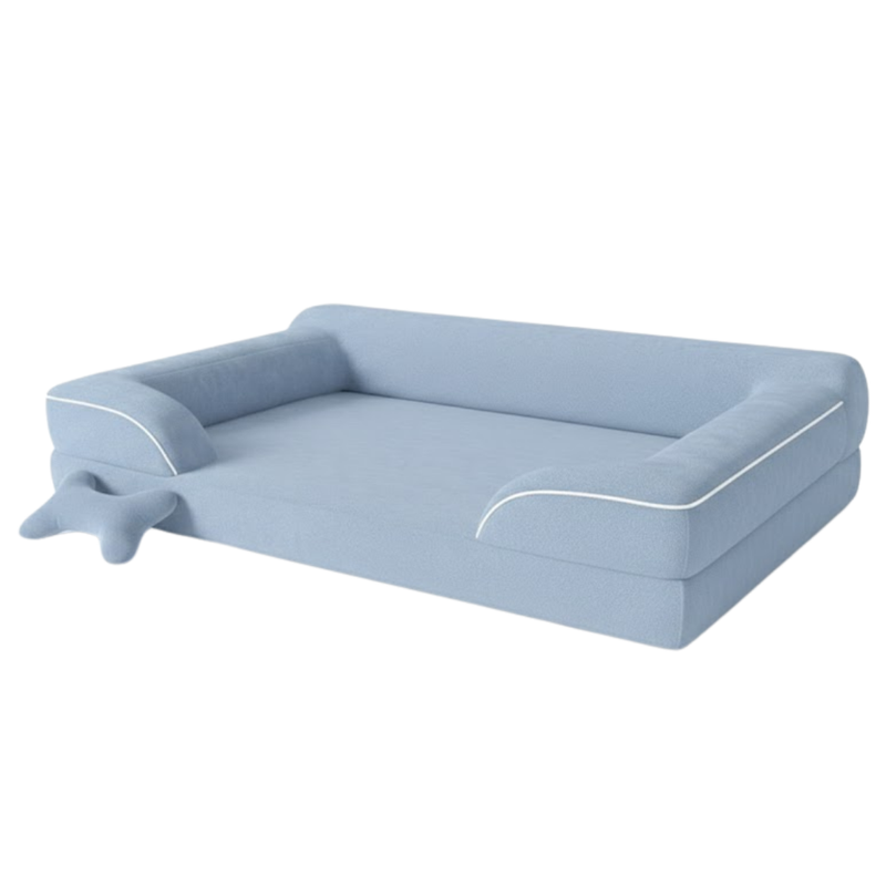Pet Sofa Couch Bed with Memory Foam Cushion and Washable Cover