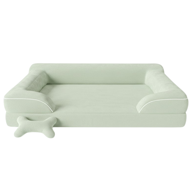 Pet Sofa Couch Bed with Memory Foam Cushion and Washable Cover