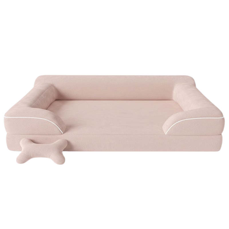 Pet Sofa Couch Bed with Memory Foam Cushion and Washable Cover