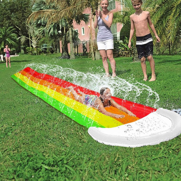 Toboggan aquatique arc-en-ciel extérieur pour enfants