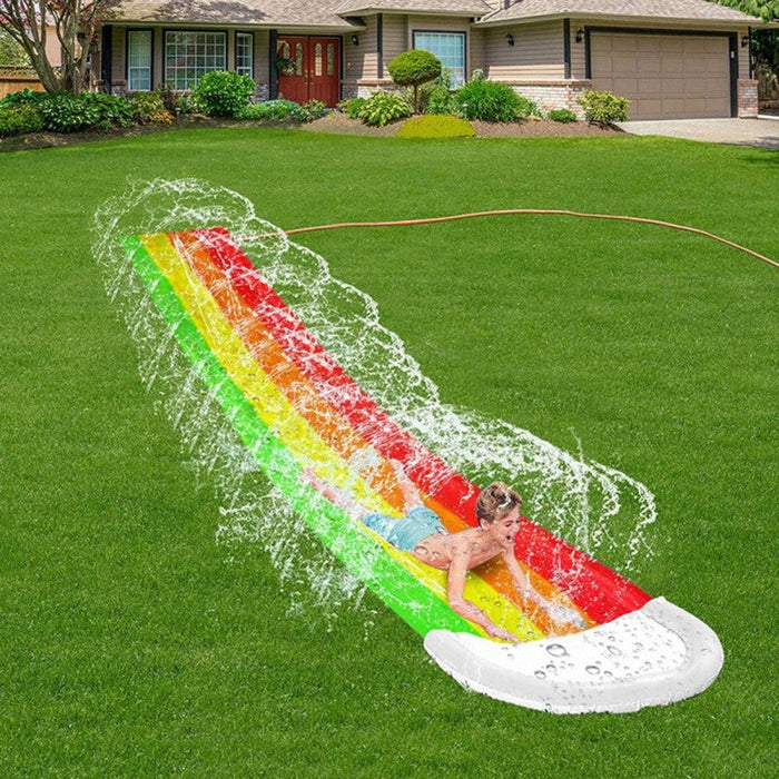 Toboggan aquatique arc-en-ciel extérieur pour enfants