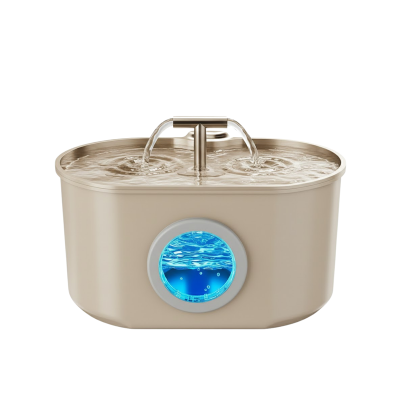 Stainless Steel Pet Water Fountain 2.2L, Automatic Water Dispenser