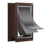 Wall Pet Door for Cats and Dogs with 3 Flaps Telescoping Tunnel