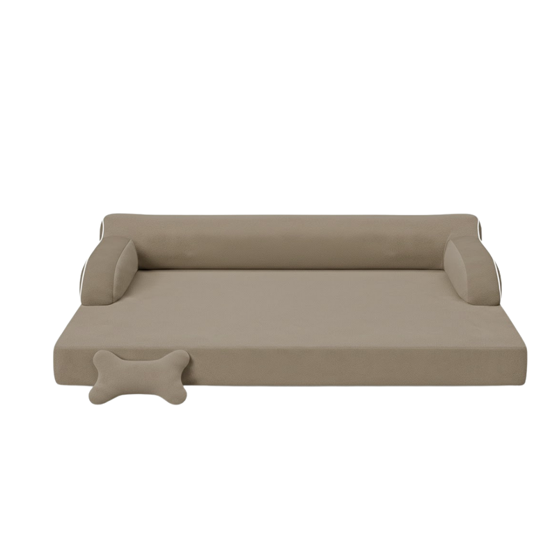 XL Pet Bed with Cooling Memory Foam, Washable Cover, and Bolsters