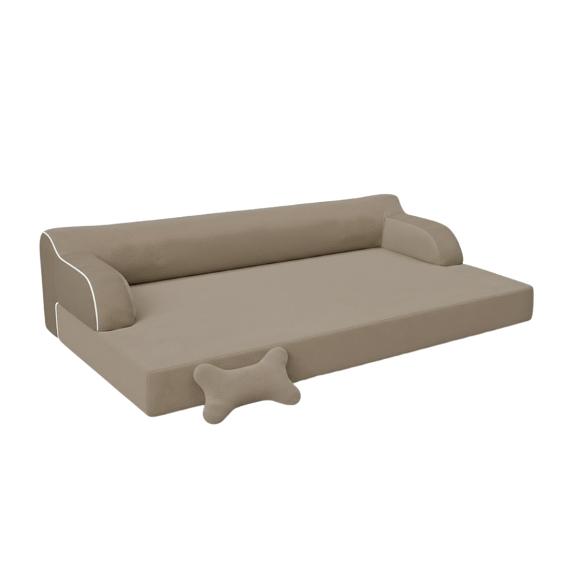 XL Pet Bed with Cooling Memory Foam, Washable Cover, and Bolsters