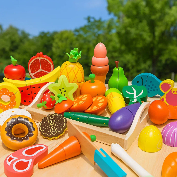 Creative Wooden Kitchen Play Set, Fun and Engaging