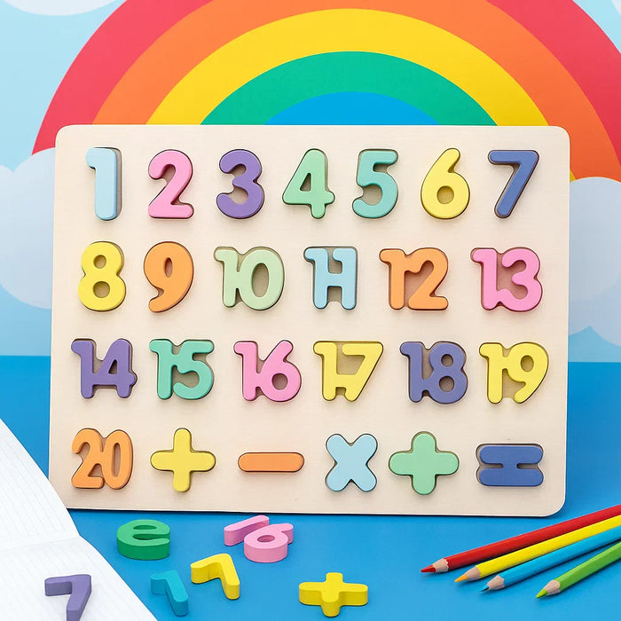 Colorful Wooden Educational Toy, Engaging 3D Letter Puzzle