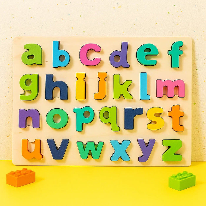 Colorful Wooden Educational Toy, Engaging 3D Letter Puzzle