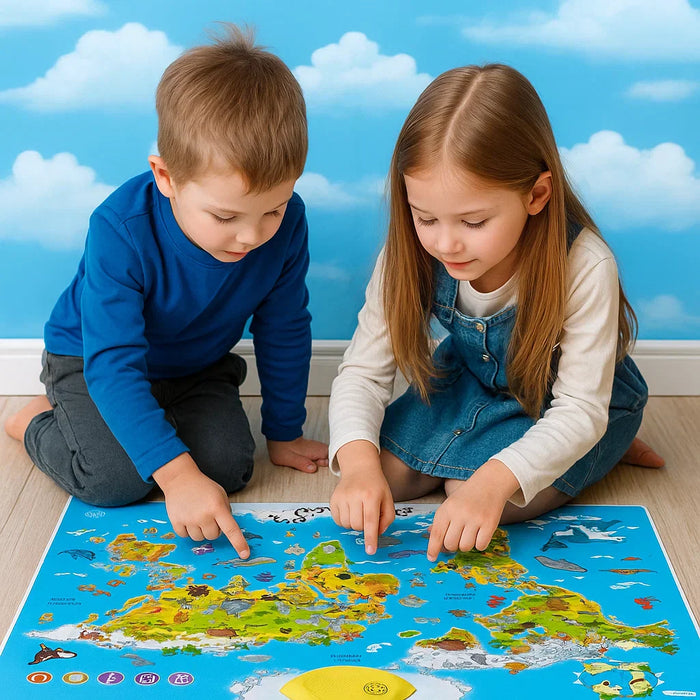 Interactive Learning Tool, Engaging Animal World Map