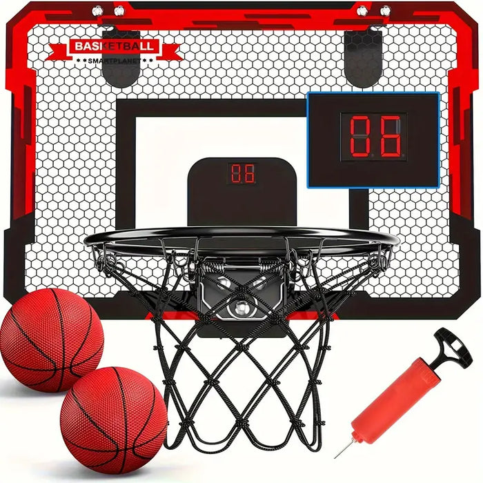 Electronic Mini Basketball Hoop, Interactive Scoreboard
