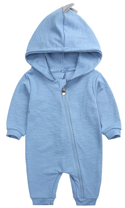 Adorable Baby Onesie, Dinosaur Hooded Design