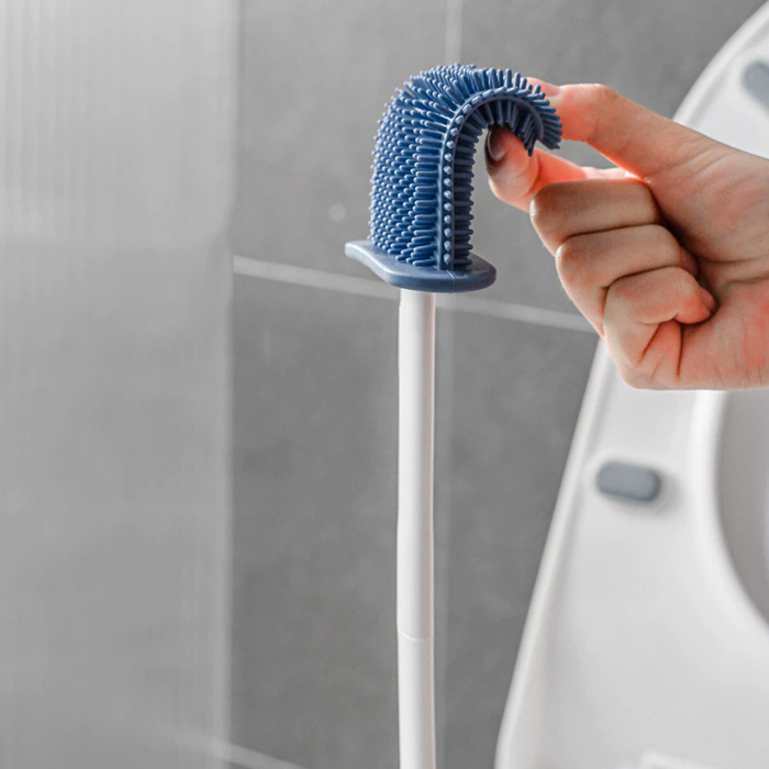 Durable Silicone Toilet Brush, Easy-Clean Design