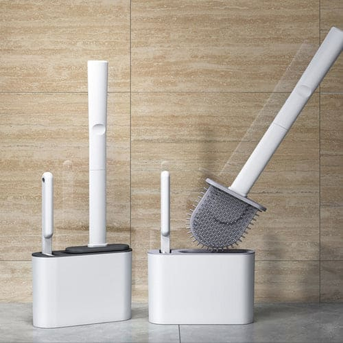 Durable Silicone Toilet Brush, Easy-Clean Design