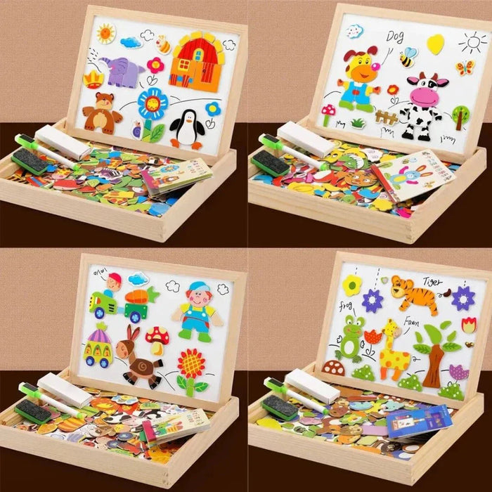 Versatile Magnetic Drawing Board Set, Double-Sided