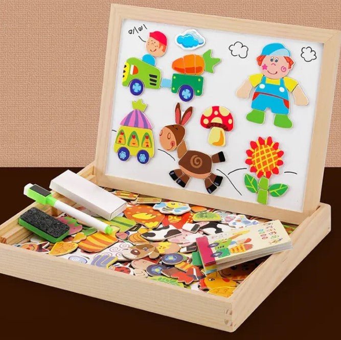Versatile Magnetic Drawing Board Set, Double-Sided