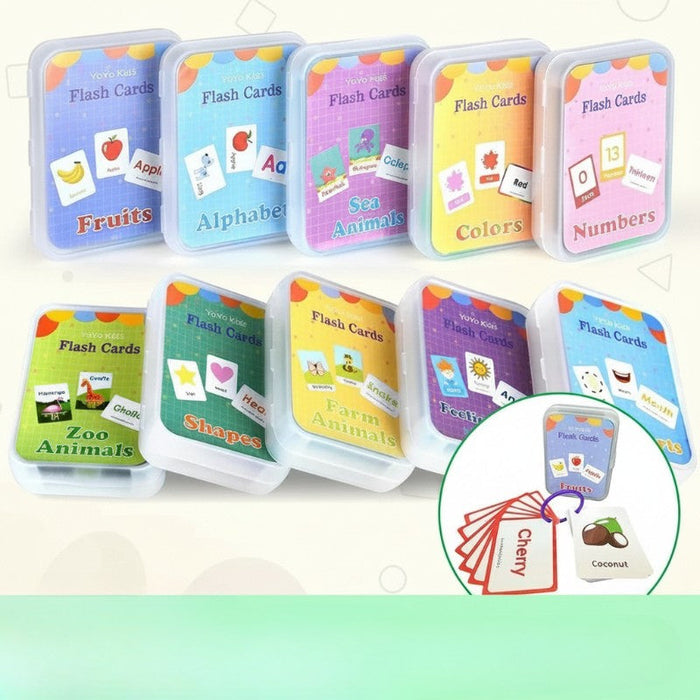 Cheerful Educational Word Cards, Language-rich