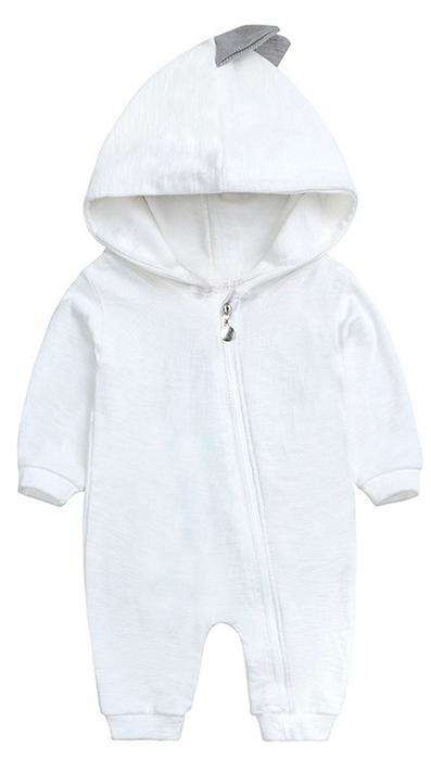 Adorable Baby Onesie, Dinosaur Hooded Design