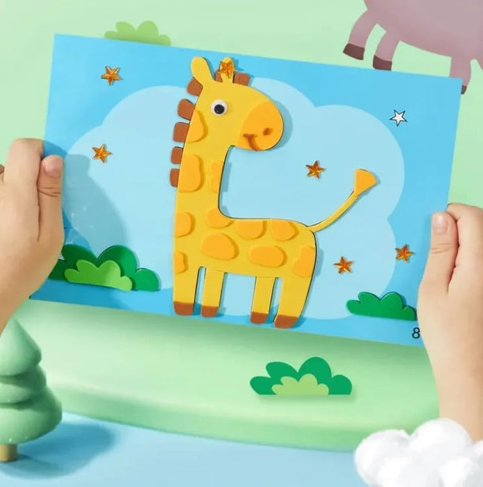 Vibrant 3D Sticker Set, Fantasy Animal Designs