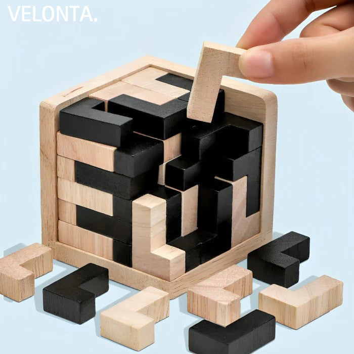 Engaging 3D Wooden Puzzle, Mind-Challenging Fun