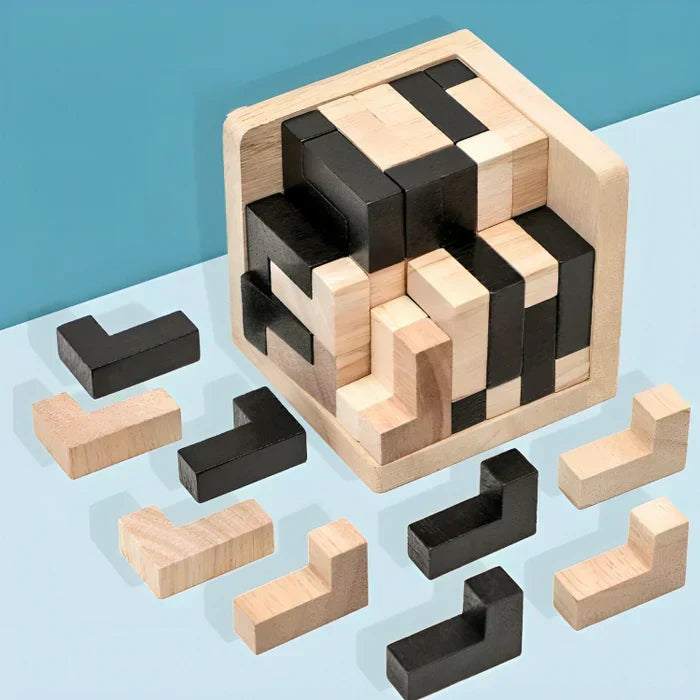 Engaging 3D Wooden Puzzle, Mind-Challenging Fun