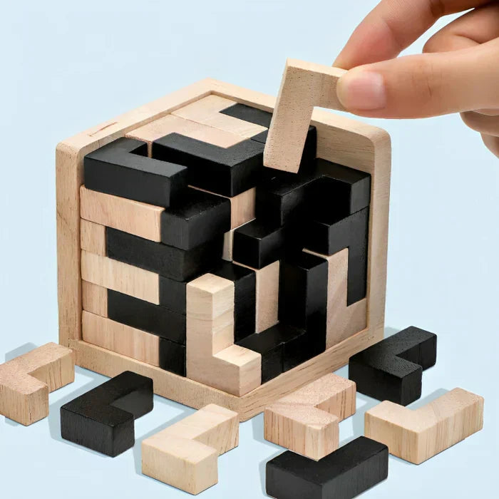 Engaging 3D Wooden Puzzle, Mind-Challenging Fun
